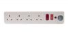 Branch UK, 5-way, without cable, with key, 250VAC, 13A - 1 - Vikiwat Branch UK, 5-way, without cable, with key, 250VAC, 13A - 1