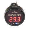 Car USB charger, voltmeter and thermometer 3in1, 12/24VDC - 5