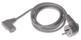 Захранващ кабел 3x0.75mm2, 1.8m, шуко Г-образно, сив, поливинилхлорид (PVC)