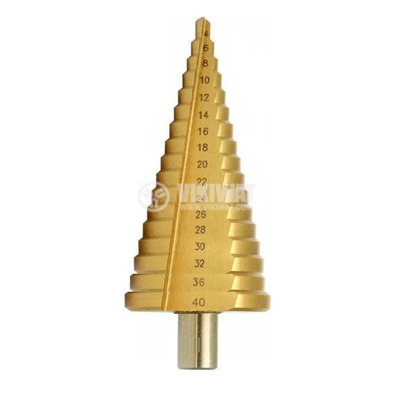 Step drill, W3504,  HSS, 4-40mm, for metal