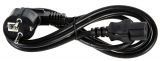 Power cord for PC, black, 3x0.75 mm2, 10А, 1.8 m