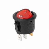 Rocker превключвател, 2 позиции, OFF-ON, 6A/250VAC, отвор ф20mm, с лампа, 3 извода, KCD1-5-101N
