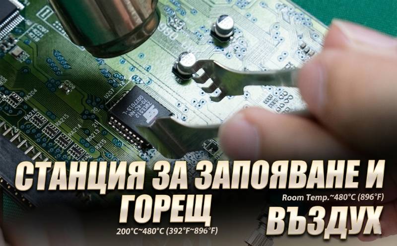 Станция за запояване и горещ въздух, SS-989B, 230VAC, 60W, LED, PRO'S KIT