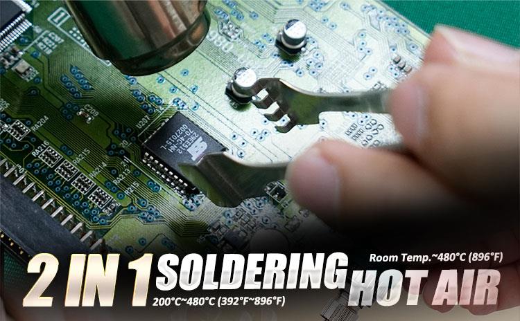 Станция за запояване и горещ въздух, SS-989B, 230VAC, 60W, LED, PRO'S KIT