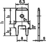 Connector flat, FS1536/NC, 6.3x0.8mm, male, single - 2 - Vikiwat Connector flat, FS1536/NC, 6.3x0.8mm, male, single - 2