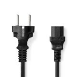 Захранващ кабел за компютър, 3x0.75mm2, 3m, черен, CEGL10030BK30, NEDIS