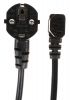 Power cable 3x1mm2 3m L-shaped black PVC - 1