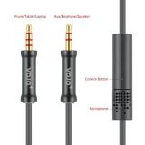Cable, plug 3.5 stereo/m-plug 3.5 stereo/m with microphone, 1m