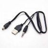 Cable, Jack 3.5 M-USB M, Mini USB M, 0.17m