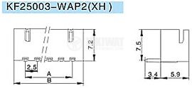 Конектор за печатен монтаж мъжки, VF25003-3WA, 3 пина - 2
