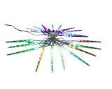 Коледна украса тип висулки L2001, 4m, 5W, цветна (RGB), IP44, 120 LEDs, 8 режима, IP44