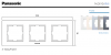 3-gang frame, Karre Plus. Panasonic, horizontal, 81x225mm, white, WKTF0803-2WH - 2