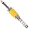 Конектор, 6.3mm, моно, M, жълт - Викиват Конектор, 6.3mm, моно, M, жълт