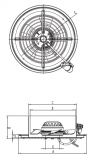 Industrial axial fan, BDRAX 250-2K, ф250mm, 230VAC, 110W, 1500m3/h (882.9 Cfm) - 4 - Vikiwat Industrial axial fan, BDRAX 250-2K, ф250mm, 230VAC, 110W, 1500m3/h (882.9 Cfm) - 4