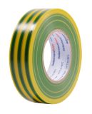 PVC изолационна лента, изолирбанд, 19mm x 20m, жълто-зелена, HelaTape Flex 15, HellermannTyton, 710-00157