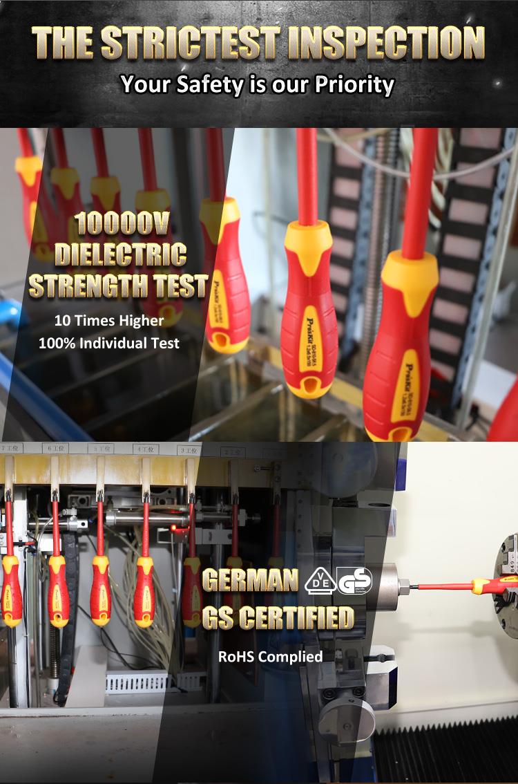 Tool set, 8 pieces, 5 screwdrivers, 3 pliers, PK-2801, PRO'S KIT