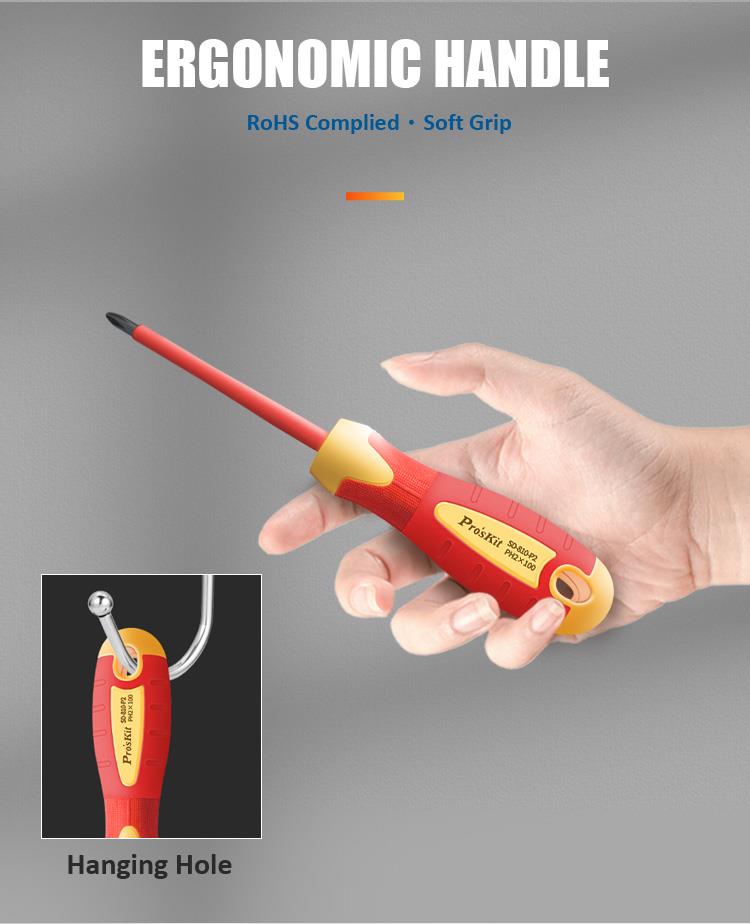 Tool set, 8 parts, 5 screwdrivers, 3 pliers, PK-2801, PRO'S KIT