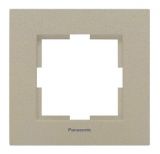 Decorative single frame forw all sockets and light switches, golden color, Karre Plus Panasonic WKTF0801-2BR