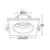 Арматура за вграждане, TETRA, черна, 1x35W, GU10, IP54, BH03-02111 - 2