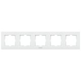 5-gang frame, Panasonic, horizontal, 81x397mm, white, WKTF0805-2WH