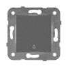 One-way Push Button illuminated Karre Plus, Panasonic, 250 VAC, 10A, dark gray, WKTT0016-2DG, mechanism+rocker - 1