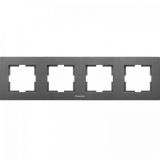 4-gang frame, Panasonic, horizontal, 81x296mm, dark gray, WKTF0804-2DG