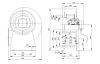 Centrifugal Radial Fan V4D-200QD, 380VAC, 310W, 1500m3/h, "snail" type, ball bearing - 2
