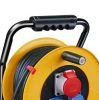 Extension reel, Brennenstuhl, Brobusta CEE 1, 3-way, 30m, 5x2.5mm2, thermal protection, yellow, 1316300 - 3