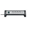 4-way Desk Power Strip with 2x USB, 1.8m cable, with switch, black/grey, Premium-Office-Line, Brennenstuhl, 1156250534
 - 1