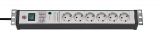 Разклонител със защита, за 19" шкаф, 6-ца, 3m кабел, 60.000A, черен, Premium-Line, Brennenstuhl, 1156057696