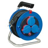 Cable reel 10m, 3-way, 3x1.5mm2, thermal protection, IP44, Brobusta® Compact, Brennenstuhl, 1072250
