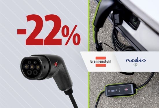 -22% на всички зарядни станции за електромобили на Brennenstuhl и Nedis
