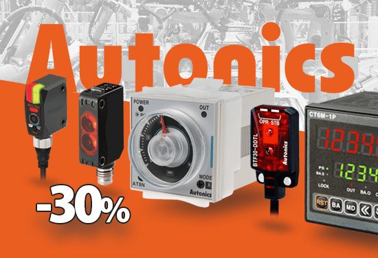 -30% на всички продукти от Autonics - контролери, релета и сензори
